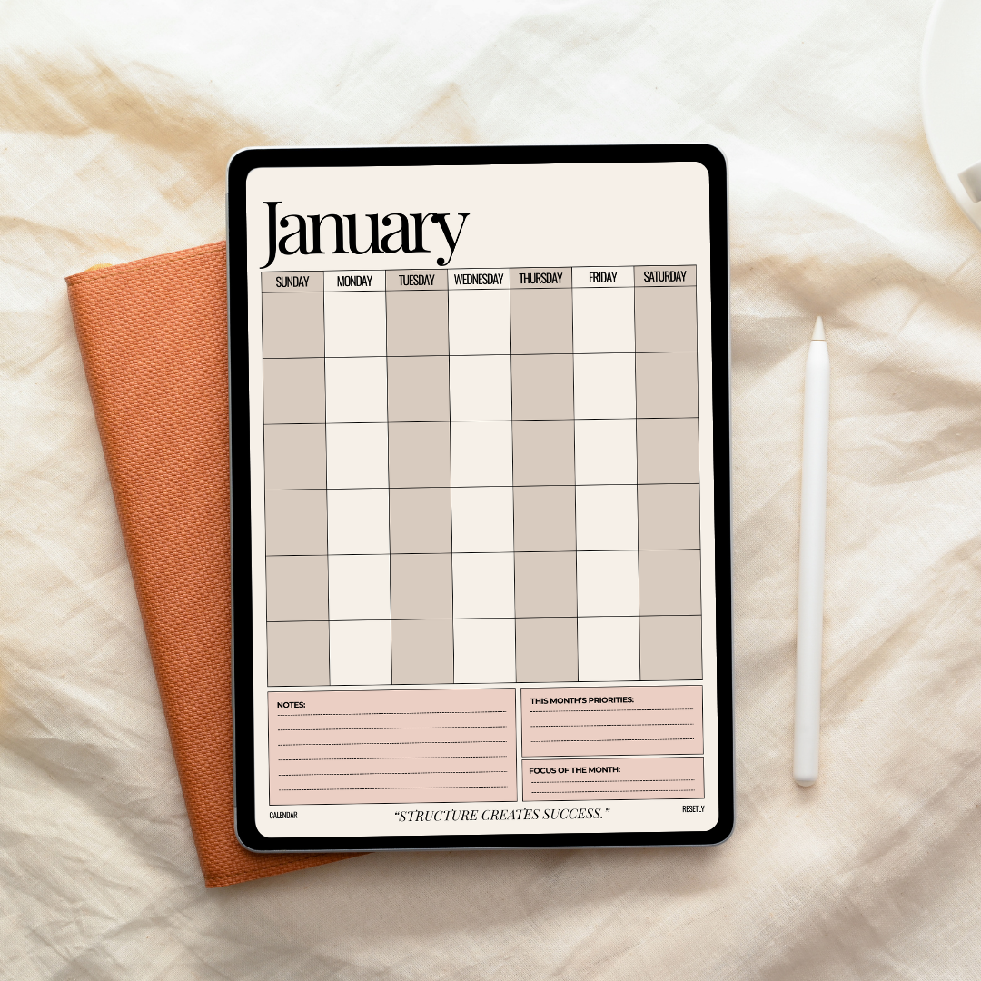 RESETLY Wellness Planner | Digital Fitness & Productivity Planner