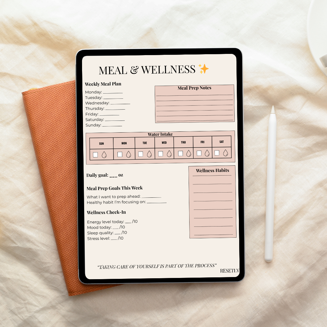RESETLY Wellness Planner | Digital Fitness & Productivity Planner