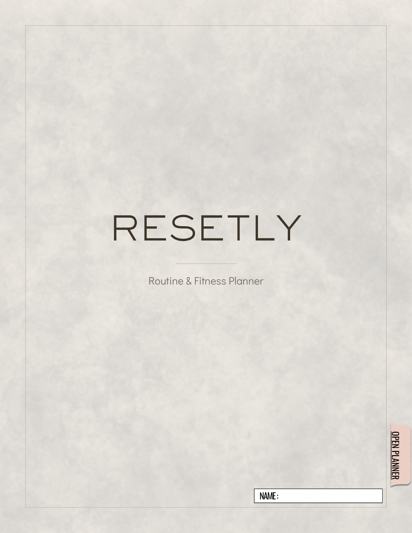 RESETLY Wellness Planner | Digital Fitness & Productivity Planner